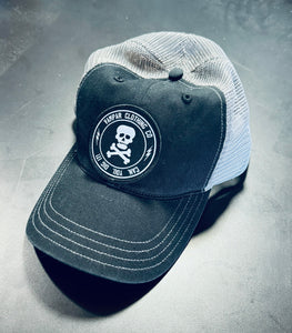 Skull Logo Washed Slouch 6 Panel Hats