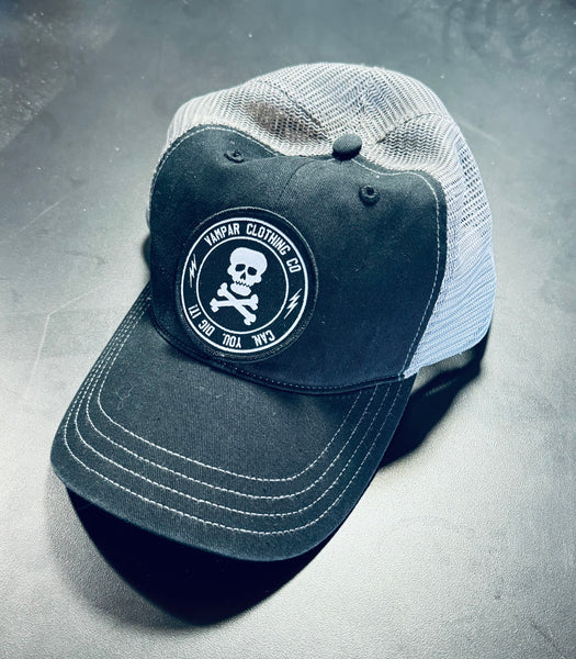 Skull Logo Washed Slouch 6 Panel Hats