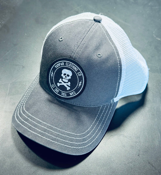 Skull Logo Washed Slouch 6 Panel Hats