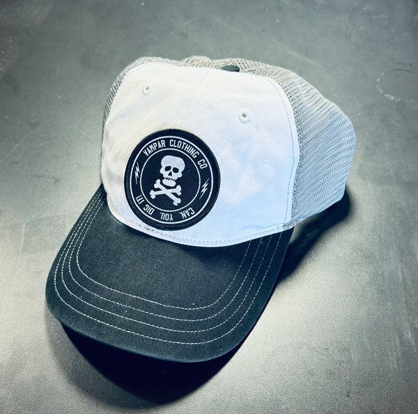 Skull Logo Washed Slouch 6 Panel Hats