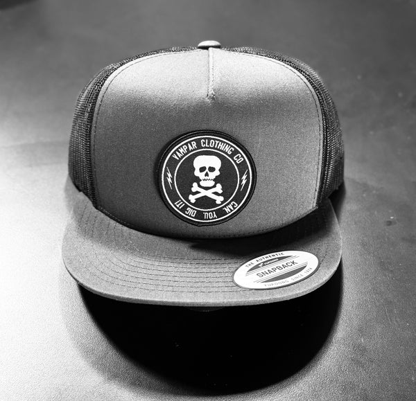 Skull Logo Flat Bill Truckers