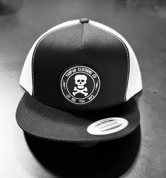 Skull Logo Flat Bill Truckers
