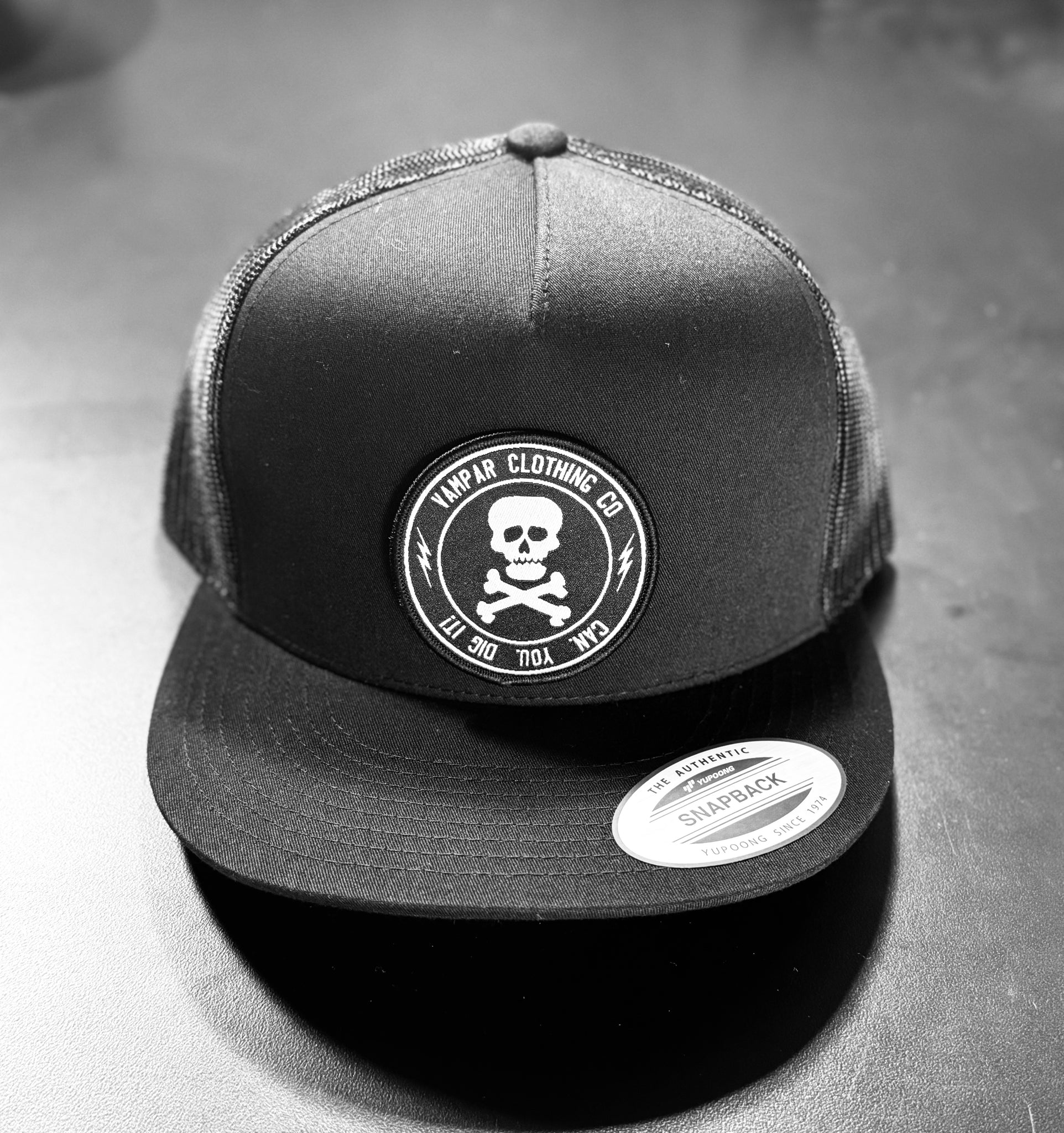 Skull Logo Flat Bill Truckers