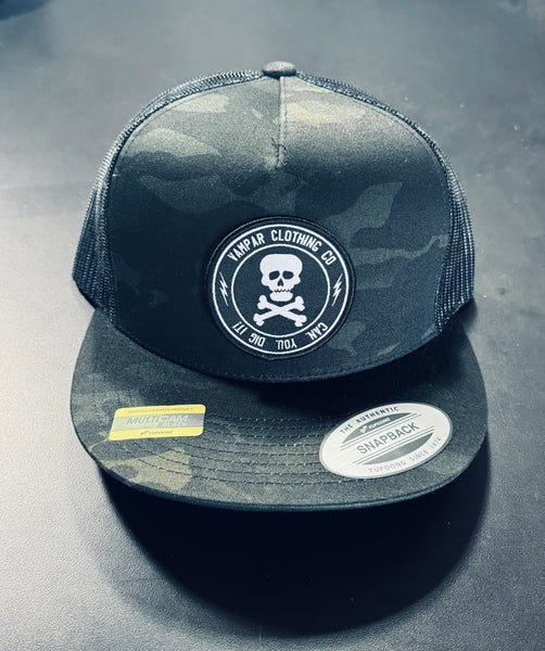Skull Logo Flat Bill Truckers
