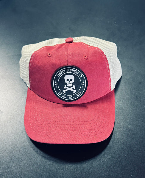 Beach Washed Truckers Skull Logo
