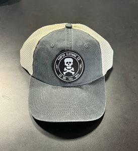 Beach Washed Truckers Skull Logo