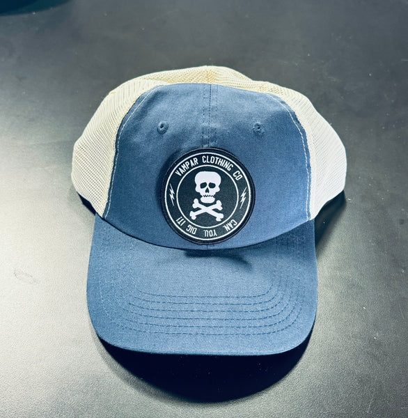 Beach Washed Truckers Skull Logo