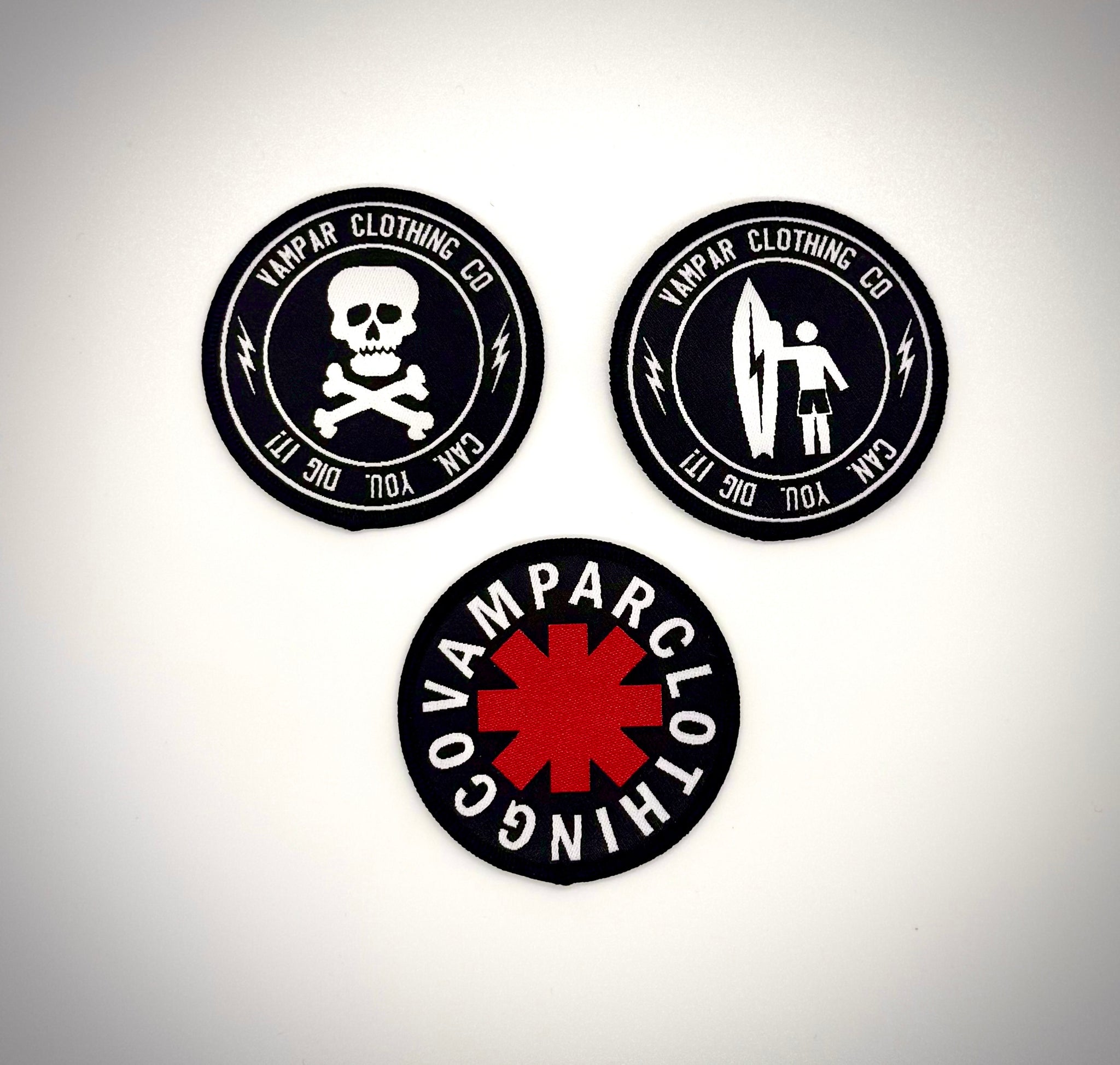 Logo Patches 3 pack. 2.5"