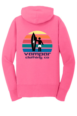 Pacific Sunset '77 Women's Zip Up Hoodie