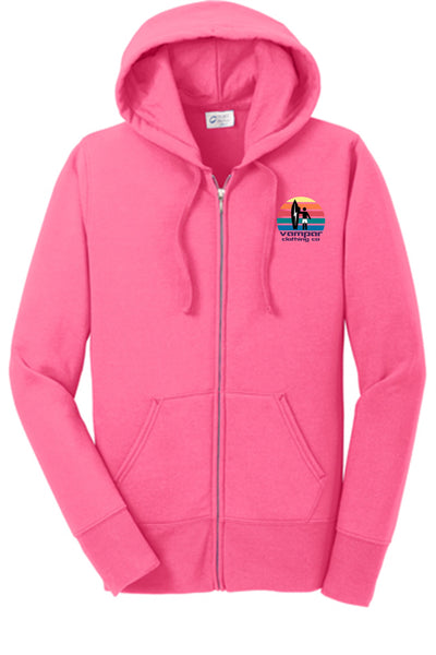 Pacific Sunset '77 Women's Zip Up Hoodie