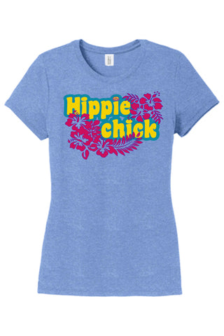 Hippie Chick T-Shirt Heather Blue